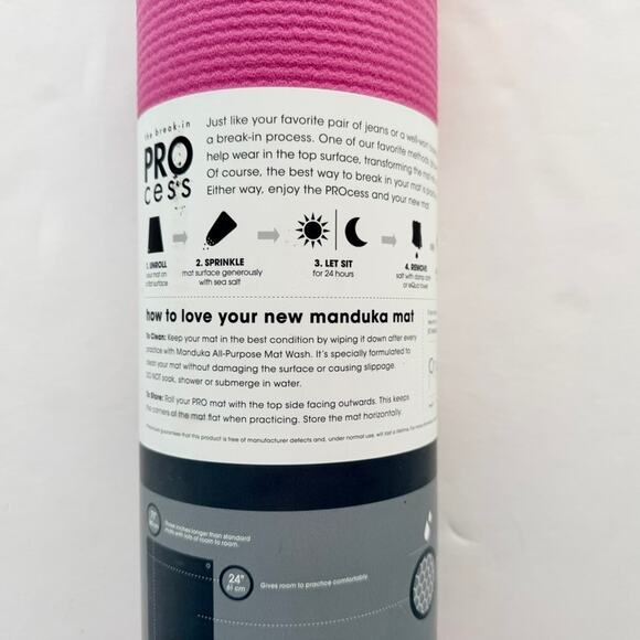 Manduka Yoga Mat Pro Lite NEW Magenta Pink Thick Reversible Yoga Gym Pilates - Picture 4 of 5